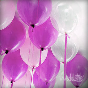 Rund-Luftballons mit Helium gefüllt