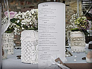 Tischkarte Hochzeitsdeko Vintage Gläser und Vasen